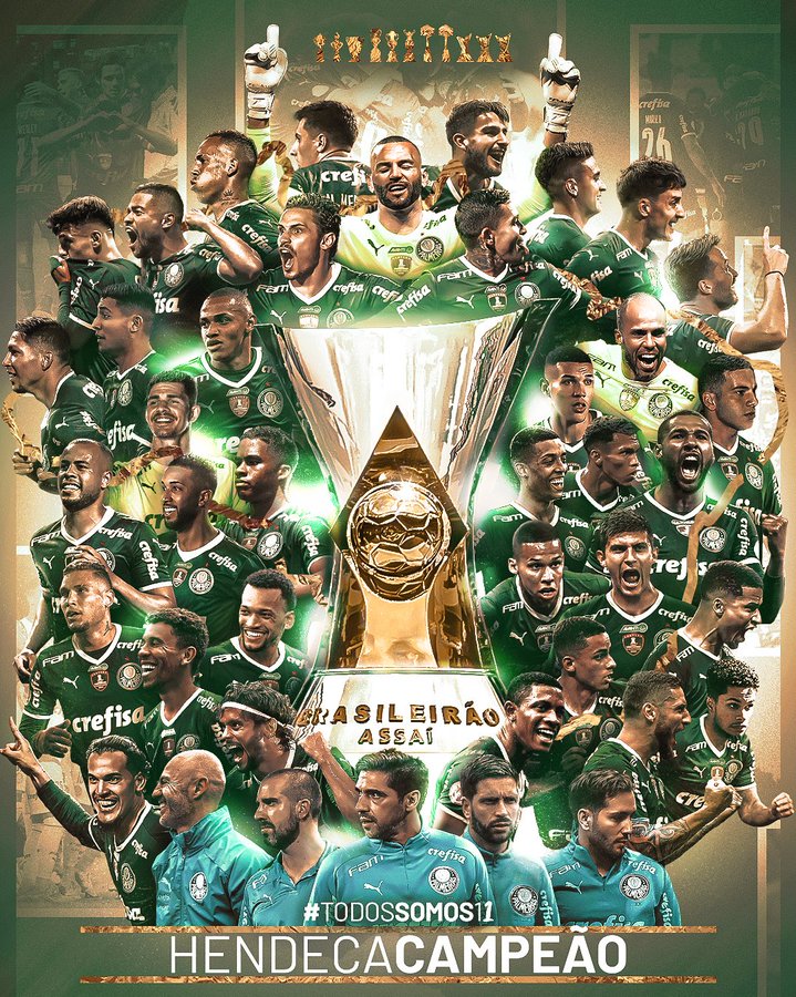 O Palmeiras é campeão do Brasileirão 2022!